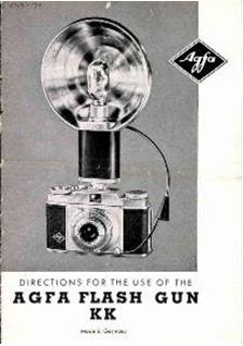 Agfa Flashgun KK manual. Camera Instructions.